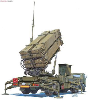 Assembled model 1/72 "Patriot" air defense system Patriot PAC-3 Launching Station Aoshima 009956