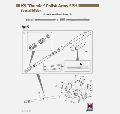 Збірна модель 1:35 K9A1 'Thunder' Polish Army SPH Hobby 2000 35005SE