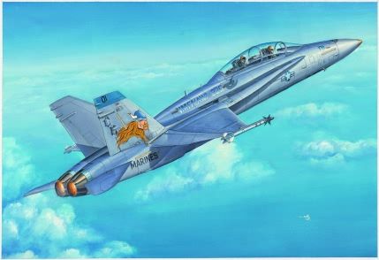 Сборная модель 1/48 истребитель штурмовик F/A-18A Hornet Bumblebee «Шершень» HobbyBoss 80322
