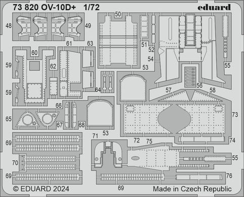 Комплект 1/72 панель приладів та фототравлення OV-10D Plus (ICM) Eduard 73820, В наявності
