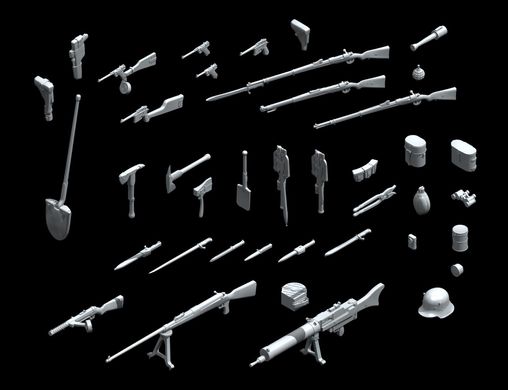 Figures 1/35 World War 1 German Infantry Weapons and Equipment ICM 35678