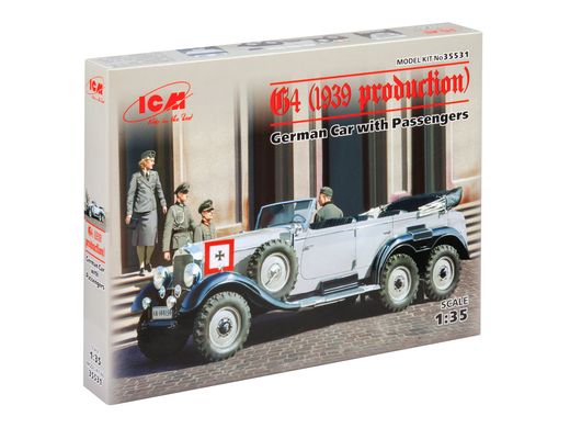 Assembled model 1/35 G4 (1939 production), German car with passengers (4 figures) ICM 35531