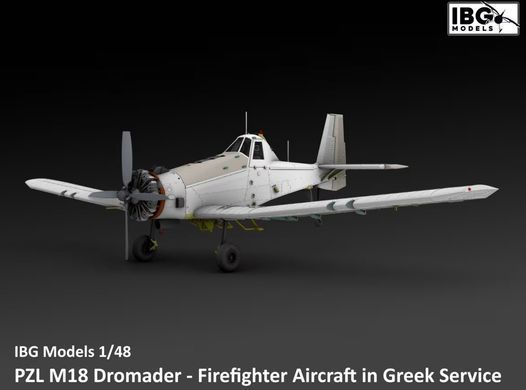 Збірна модель 1:48 літак PZL M18 Dromader - Firefighter Aircraft in Greek Service IBG 48004
