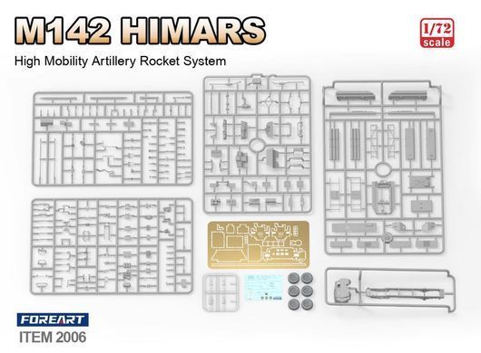 Збірна модель 1:72 РСЗВ M142 HIMARS - High Mobility Artillery Rocket System Fore Art 2006