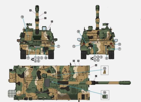 Збірна модель 1:35 K9A1 'Thunder' Polish Army SPH Hobby 2000 35005SE