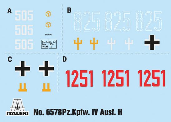 Збірна модель 1/35 танк Panzer IV Pz.Kpfw.IV Ausf.H Italeri 6578