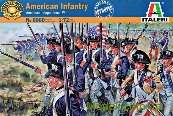 Сборная модель фигур 1/72 American Infantry American Independence War Italeri 6060