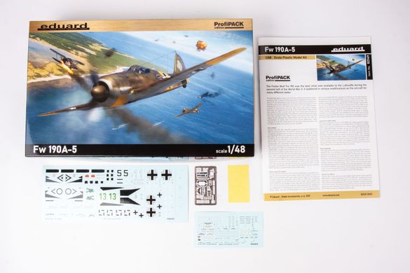 Assembled model 1/48 aircraft Fw 190A-5 Profipack edition Eduard 82149