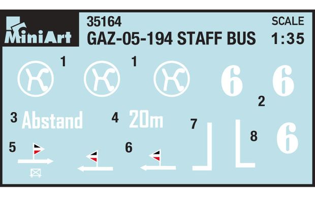 Збірна модель 1/35 Штабний автобус ГАЗ-05-193 MiniArt 35156