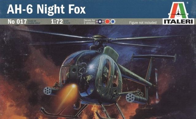Збірна модель 1/72 гелікоптер AH-6A Night Fox Scout Helicopter Italeri 0017