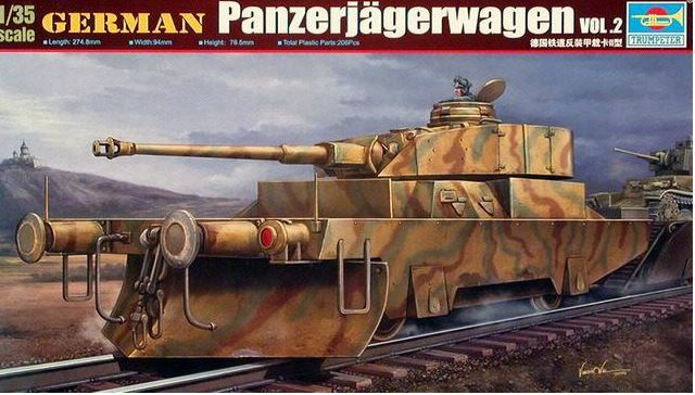 Assembled model 1/35 German armored platform Panzerjagerwagen vol. 2 Trumpeter 00369