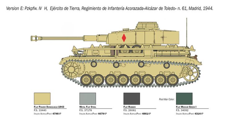 Збірна модель 1/35 танк Panzer IV Pz.Kpfw.IV Ausf.H Italeri 6578