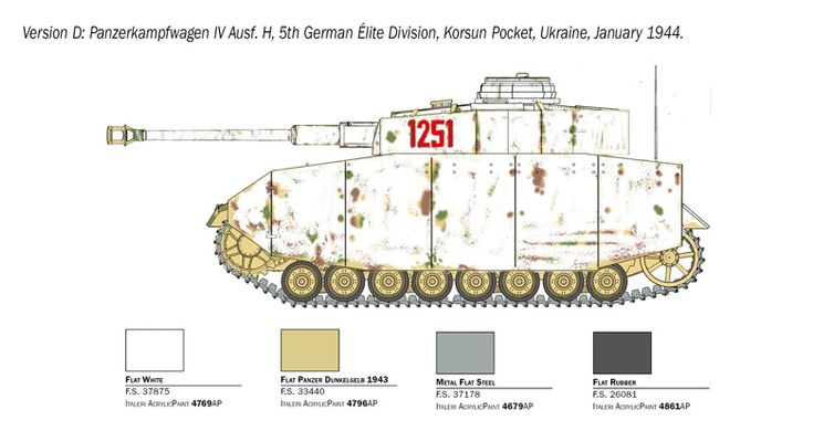 Збірна модель 1/35 танк Panzer IV Pz.Kpfw.IV Ausf.H Italeri 6578