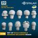 Set of 1:35 scale models modern soldiers heads (10 pcs.) SPALAH 34435