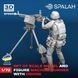 Set of scale model and figure 1:72 machine gunner with DShKM machine gun SPALAH 30572