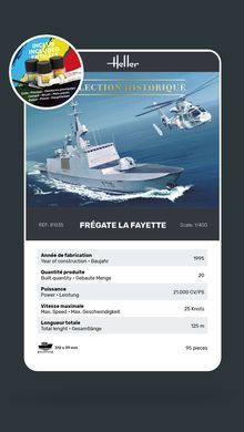Стартовый набор 1:400 корабль Fr&eacute;gate La Fayette Heller 57035