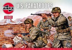 Assembled model 1/76 figures WWII US Paratroops Airfix A00751V