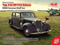 Сборная модель 1/35 Typ 320 (W142) Saloon, Немецкий штабной автомобиль времен 2 Мировой войны ICM 35537