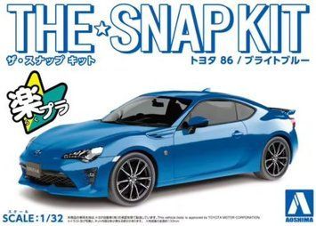 Сборная модель 1/32 автомобиль TOYOTA 86 (Bright Blue) - SNAP KIT Aoshima 05754