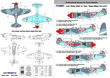 Decal 1/48 Victory Falcons: Aces on La-7 Foxbot 48-005, In stock