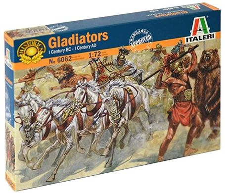 Сборная модель фигур 1/72 Gladiators Ist Century BC - Ist Century AD Italeri 6062