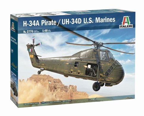 Сборная модель вертолета H-34A "Pirate" / UH-34D Marines 1:48 Italeri 2776
