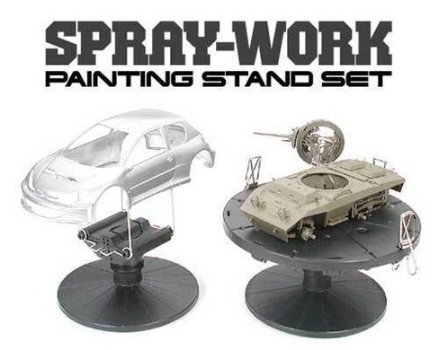 Стенд для фарбування аерографом пластикової моделі Spray-Work Painting Stand Set Tamiya 74522