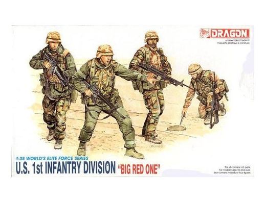 Сборная модель 1/35 фигуры 1-я пехотная дивизия США US 1st Infantry Division Dragon D3015