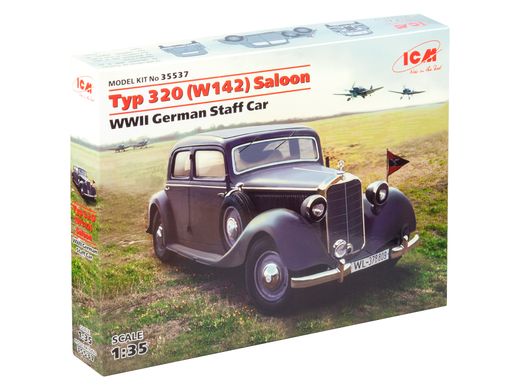 Збірна модель 1/35 Typ 320 (W142) Saloon, Німецький штабний автомобіль часів 2 Світової війни ICM 35537