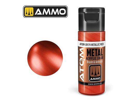 Акриловая краска ATOM METALLIC Red Ammo Mig 20174