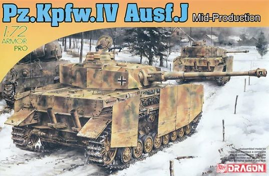 Збірна модель 1/72 танк Pz.Kpfw. IV Ausf. J Mid Production Dragon 7498