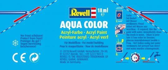Акриловая краска белый, глянцевый, 18 мл. Aqua Color Revell 36104