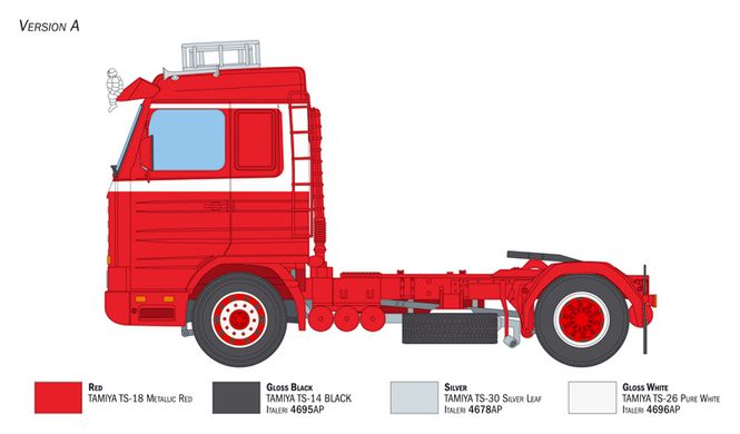 Збірна модель 1/24 вантажівка Scania R143 M 500 Streamline 4x2 Italeri 3950