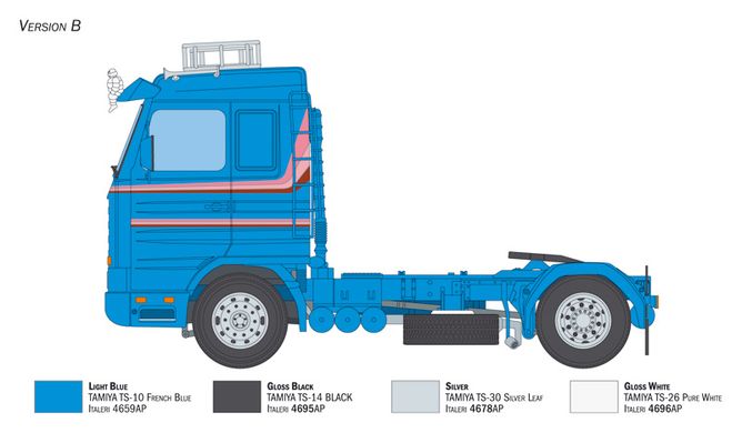 Збірна модель 1/24 вантажівка Scania R143 M 500 Streamline 4x2 Italeri 3950