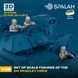 Set of figures 1:35 M2 Bradley crew (3 pcs.) SPALAH 37235