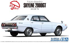 Сборная модель 1/24 автомобиль Nissan Skyline 2000GT GC110 '72 Aoshima 06370
