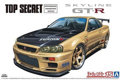 Сборная модель 1/24 автомобиль Top Secret BNR34 Skyline GT-R '02 (Nissan) Aoshima 05984