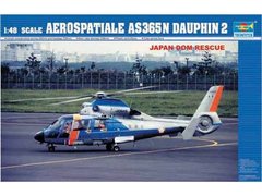 Сборная модель 1/48 вертолет столичной полиции Японии AS365N Dolphin 2 Trumpeter 02818