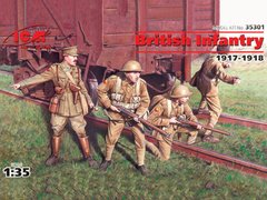 Фігури 1/35 Британська піхота (1917-1918р.) ICM 35301