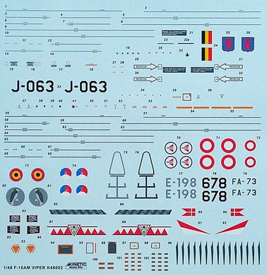 Збірна модель 1/48 літак F-16AM Block 15 NATO Viper Kinetic 48002