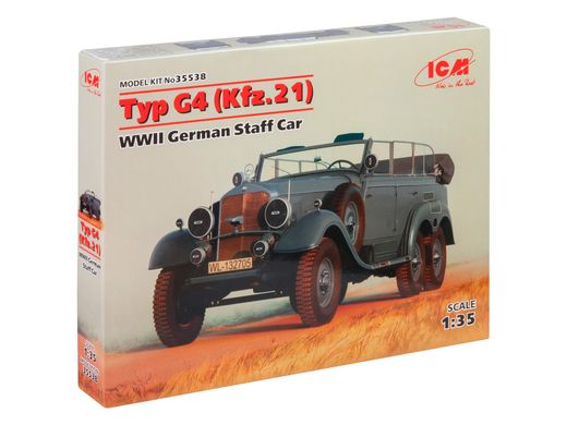 Збірна модель 1/35 Typ G4 (Kfz.21), Німецький штабний автомобіль 2 Світової війни ICM 35538