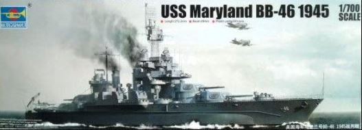 Збірна модель 1/700 лінкор USS Maryland BB-46 1945 Trumpeter 05770