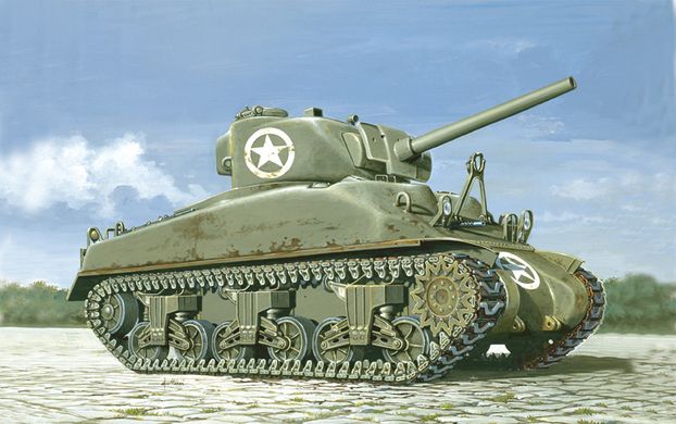 Сборная модель 1/72 танк M4A1 Sherman Italeri 7003
