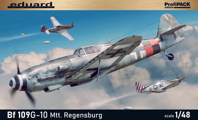 Assembled model 1/48 aircraft Bf 109G-10 Mtt Regensburg ProfiPack edition Eduard 82119