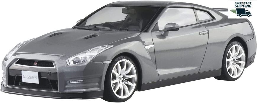 Сборная модель 1/24 автомобиль предварительно окрашен Nissan R35 GT-R 2014 Gray Aoshima 06244