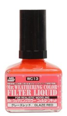 Фільтр червоного кольору, Filter Liquid Glaze Red (40ml) WC13 Mr.Hobby WC13