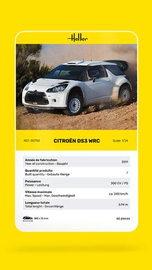 Збірна модель 1/24 ралійне авто Citroen DS3 WRC Heller 80758
