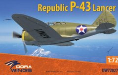 Assembled model 1/72 airplane Republic P-43 Lancer DW 72027