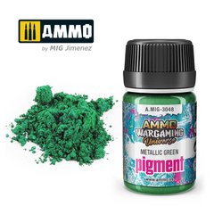 Pigment Metallic Green Ammo Mig 3048