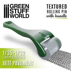 Текстурований валик з ручкою для нанесення бруківки Green Stuff World 10496